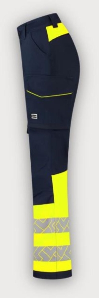 Tricorp Warnschutz Arbeitshose 2-Way Stretch High Vis Redefined Damen, Ink-Fluor Yellow