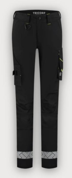 Tricorp Arbeitshose Funktionelle Stretch Reflective Redefined Damen, Black-Fluor Yellow