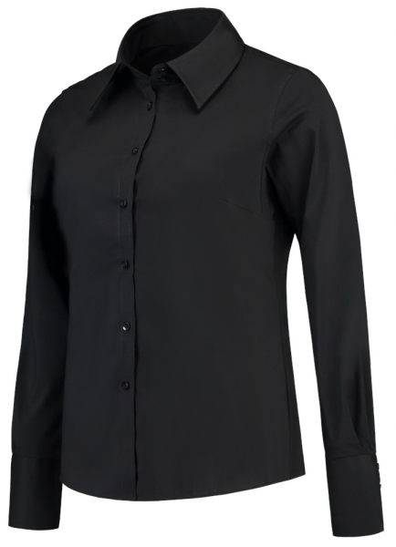 TRICORP-Damen-Arbeits-Berufs-Stretch-Bluse, Basic Fit, 110 g/m², black