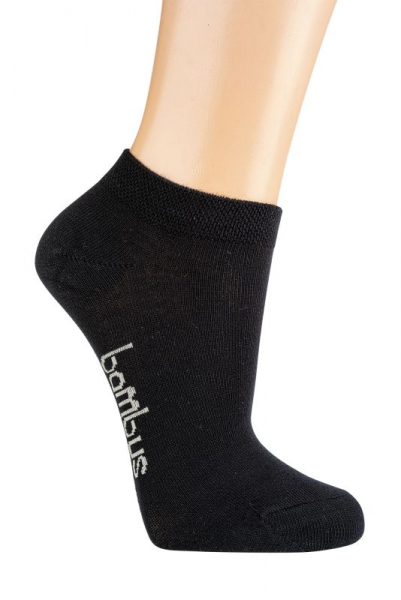 WOWERAT-Sneakerssocken, Bambus, 3-er Pkg., schwarz