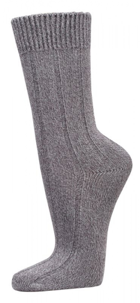 WOWERAT-Warme Socken, Bambus, 6-er Teilung, Ripp-Struktur, 3-er Pkg., anthrazitmoulin