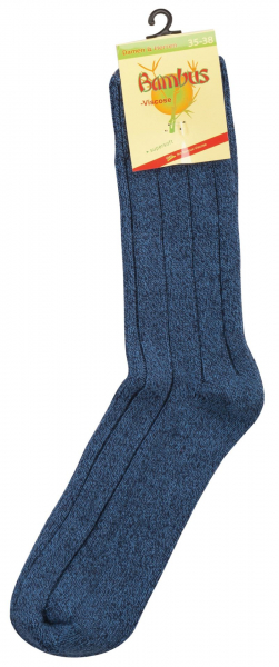 WOWERAT-Warme Socken, Bambus, 6-er Teilung, Ripp-Struktur, 3-er Pkg., jeansmoulin