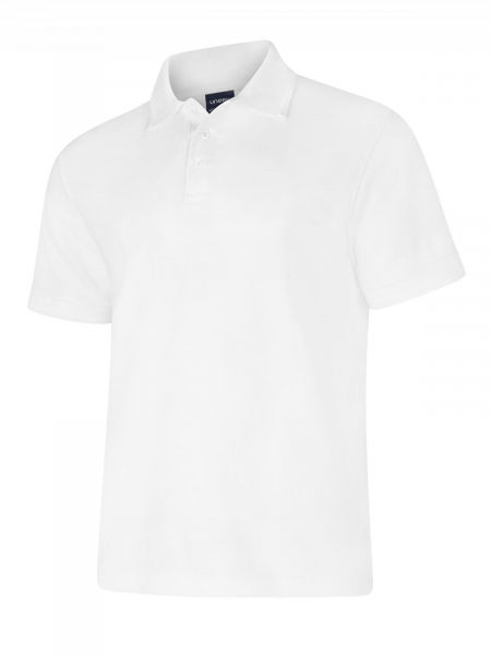 Uneek-Clothing-Deluxe Poloshirt, weiss