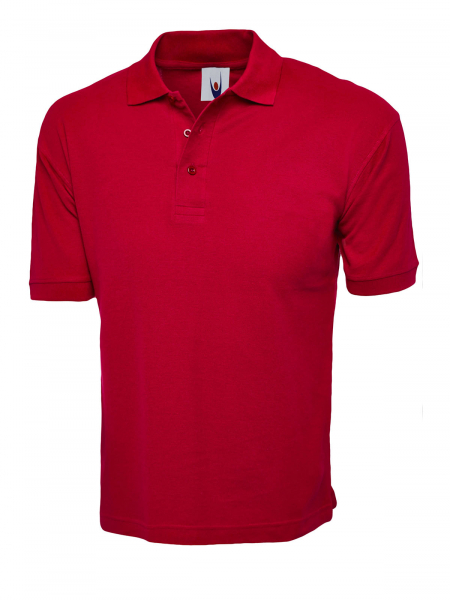 Uneek-Clothing-Cotton Rich Poloshirt, rot