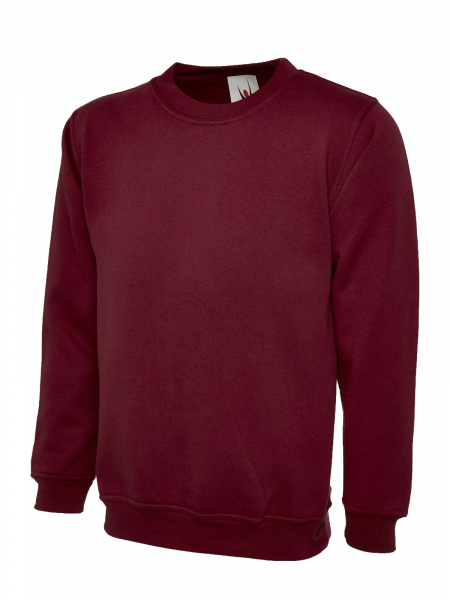 Uneek-Clothing-Classic Sweatshirt, maroon