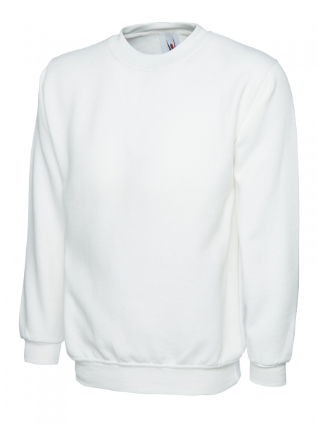 Uneek-Clothing-Classic Sweatshirt, weiss