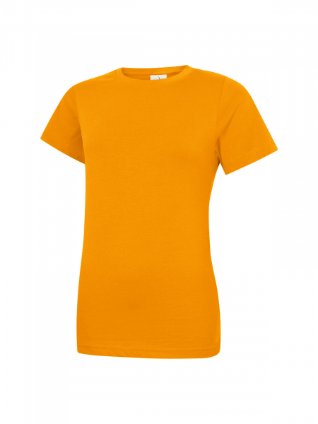 Uneek-Clothing-Ladies Classic Crew Neck T-Shirt, Orange