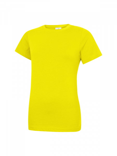 Uneek-Clothing-Ladies Classic Crew Neck T-Shirt, yellow