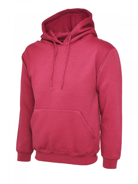 Uneek-Clothing-Classic Hooded Sweatshirt, hot pink