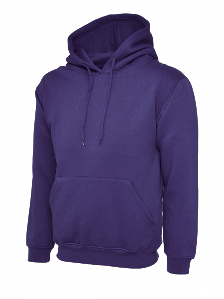 Uneek-Clothing-Classic Hooded Sweatshirt, purple