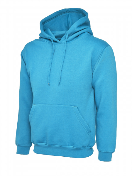 Uneek-Clothing-Classic Hooded Sweatshirt, saphirblau