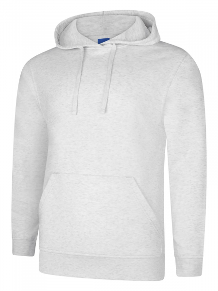 Uneek-Clothing-Deluxe Hooded Sweatshirt, ash