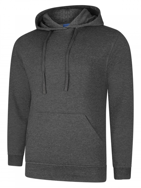 Uneek-Clothing-Deluxe Hooded Sweatshirt, charcoal