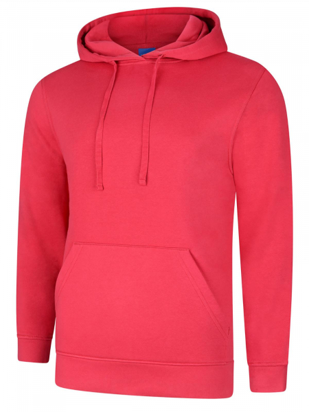Uneek-Clothing-Deluxe Hooded Sweatshirt, cranberry