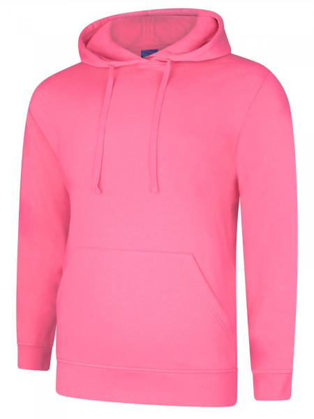 Uneek-Clothing-Deluxe Hooded Sweatshirt, candy floss