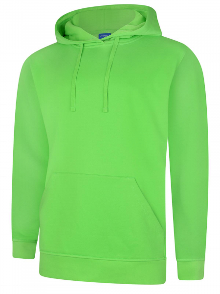 Uneek-Clothing-Deluxe Hooded Sweatshirt, hellgrn