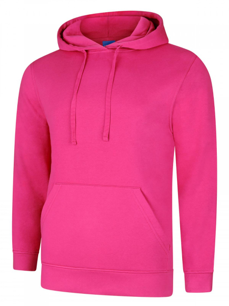 Uneek-Clothing-Deluxe Hooded Sweatshirt, hot pink