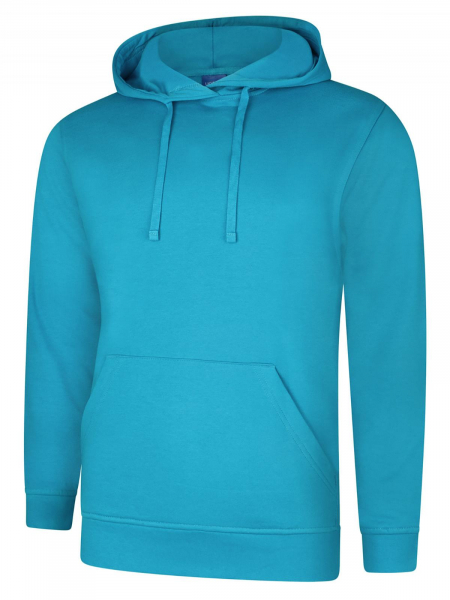 Uneek-Clothing-Deluxe Hooded Sweatshirt, saphirblau