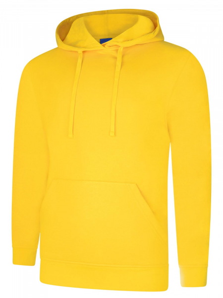 Uneek-Clothing-Deluxe Hooded Sweatshirt, yellow