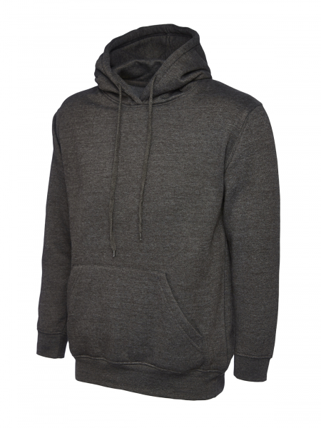Uneek-Clothing-Deluxe Damen Hooded Sweatshirt, charcoal