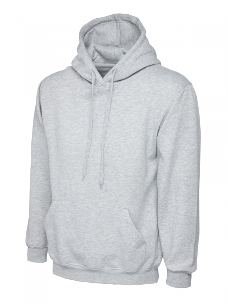 Uneek-Clothing-Deluxe Damen Hooded Sweatshirt, heather grey