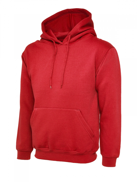 Uneek-Clothing-Deluxe Damen Hooded Sweatshirt, red