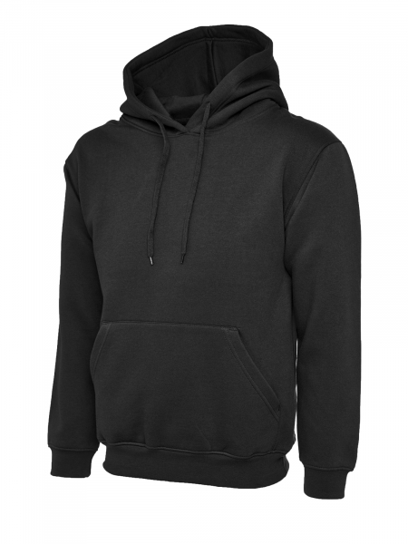 Uneek-Clothing-Deluxe Damen Hooded Sweatshirt, schwarz