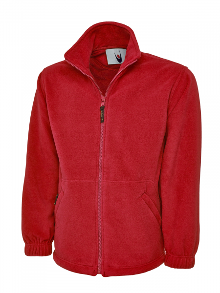 Uneek-Clothing-Classic Full Zip Micro Fleece Jacket, rot