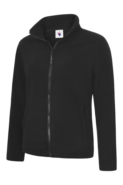 Uneek-Clothing-Ladies Classic Full Zip Micro Fleece Jacket, black