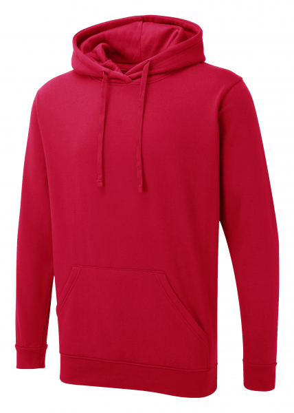 Uneek-Clothing-UX Hooded Sweatshirt, red