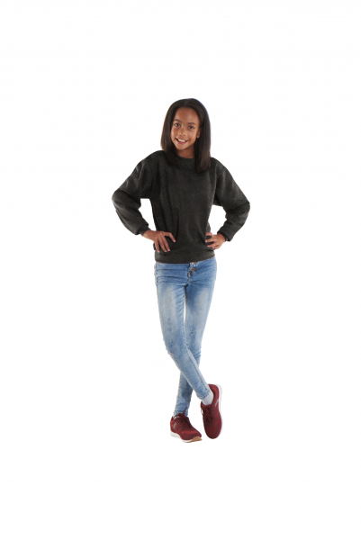 Uneek-Clothing-Kinder Sweatshirt, charcoal
