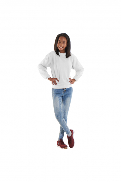 Uneek-Clothing-Kinder Sweatshirt, weiss