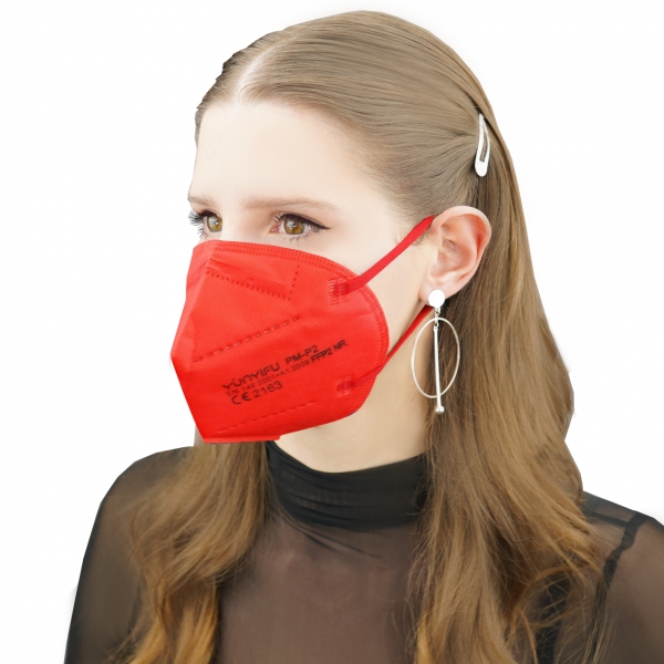 Atemschutz Mundschutz FFP 2 Maske, rot, VE = 10 Stck