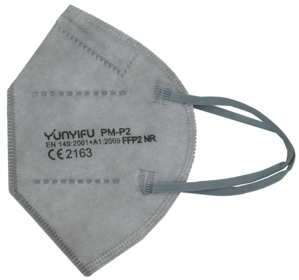 Atemschutz Mundschutz FFP 2 Maske, grau, VE = 10 Stück