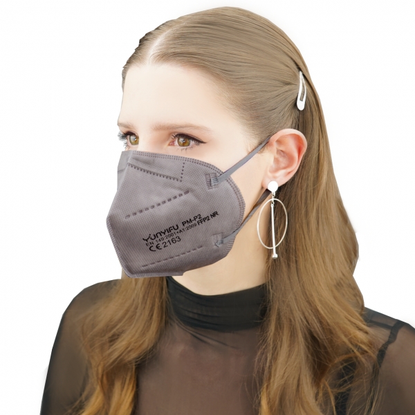 Atemschutz Mundschutz FFP 2 Maske, grau, VE = 10 Stck