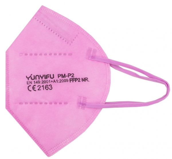 Atemschutz Mundschutz FFP 2 Maske, rosa, VE = 5 Stück