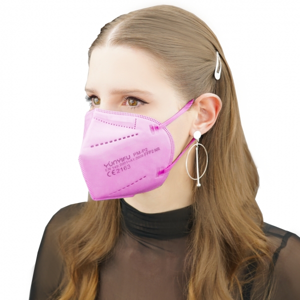 Atemschutz Mundschutz FFP 2 Maske, rosa, VE = 10 Stck