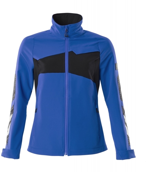 MASCOT-Damen-Softshell-Arbeitsjacke, 260 g/m², azurblau/schwarzblau
