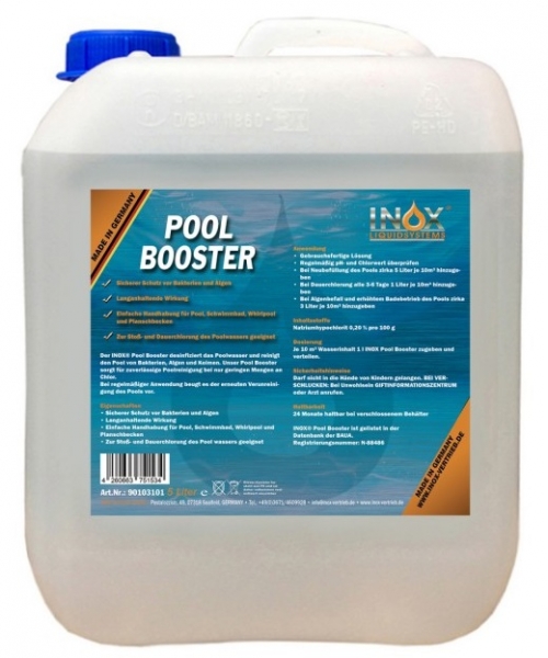 INOX-Booster, Reiniger für Pool, Schwimmbad, Whirlpool, Planschbecken, 5L-Kanister
