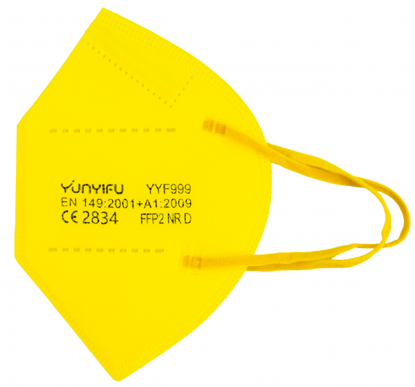 Atemschutz Mundschutz FFP 2 Maske, gelb, VE = 10 Stück
