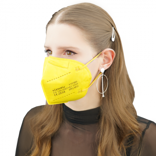 Atemschutz Mundschutz FFP 2 Maske, gelb, VE = 10 Stck