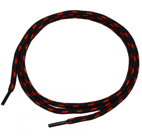 NITRAS Schnrsenkel, schwarz / rot