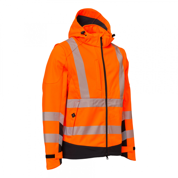 ELKA-Warnschutz-Softshelljacke, VISIBLE XTREME, warnorange/schwarz