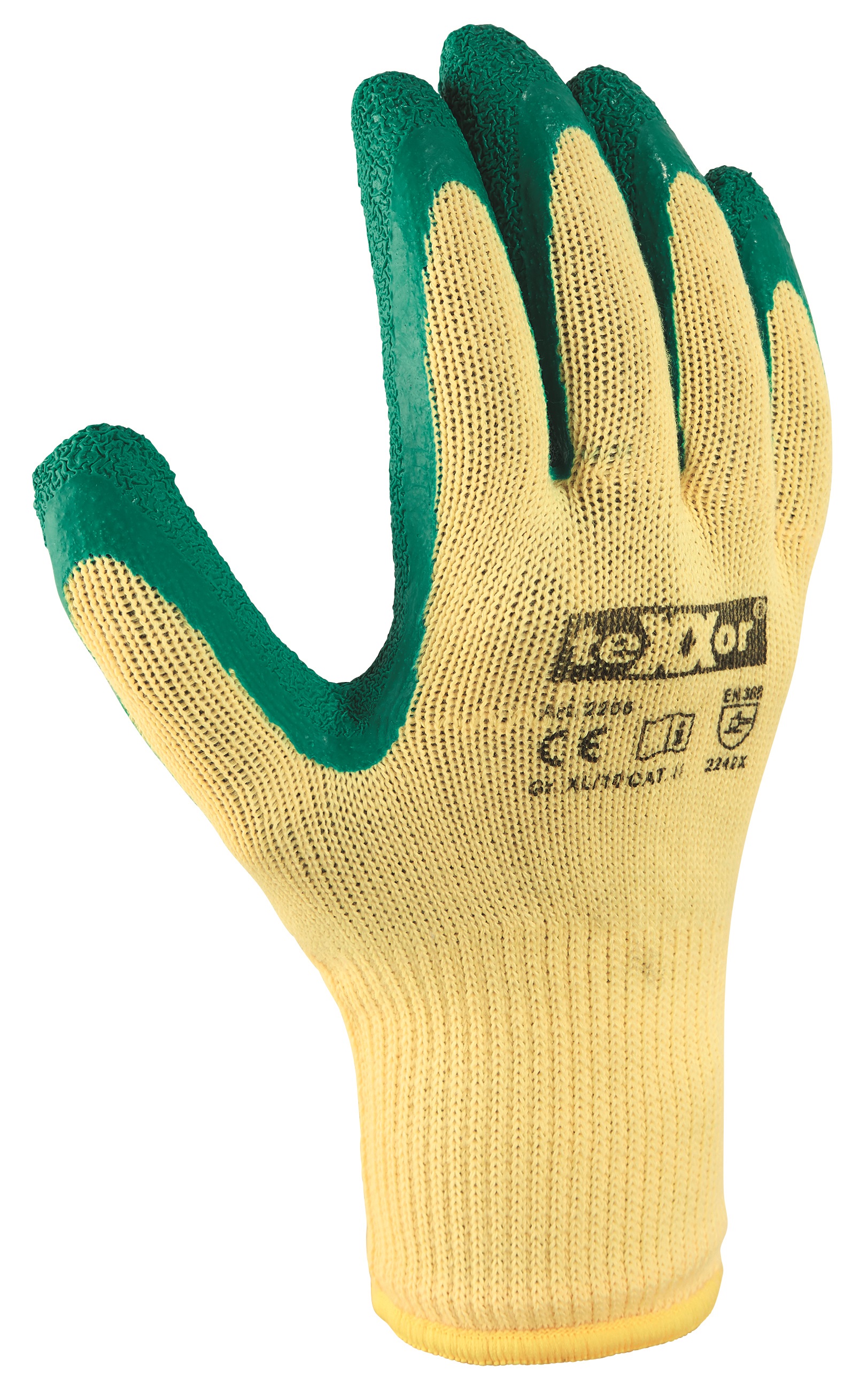 Grobstrick Handschuhe Gr Latex beschichtet grün Arbeit 1 Paar 7873 XL 10 