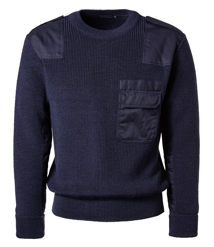 Pullover Blau Bundeswehr Pullover Wolle BW Pullover, Mit
