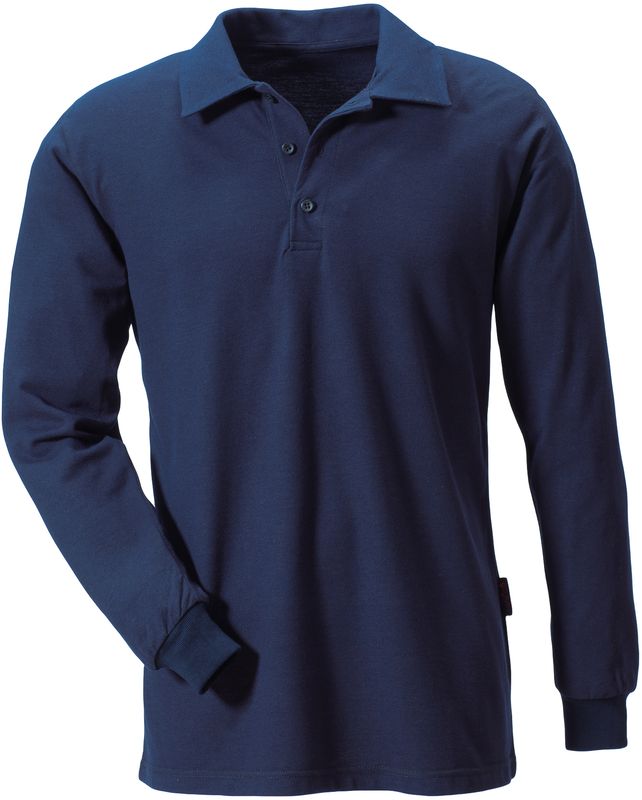 ROFA-Polo-Shirt, Langarm, marine