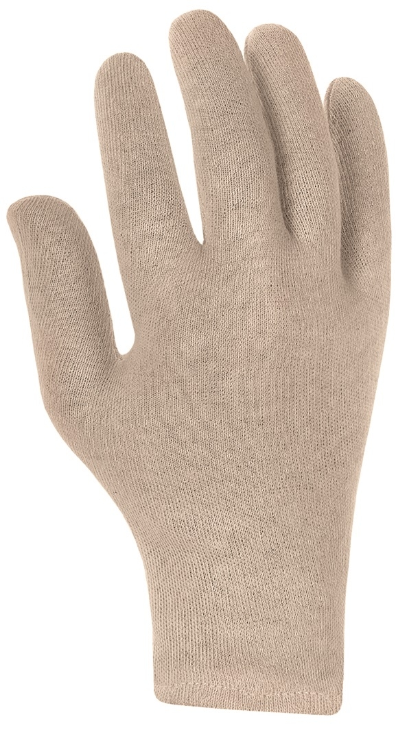 BIG-Baumwoll-Trikot-Arbeits-Handschuhe, rohweiß