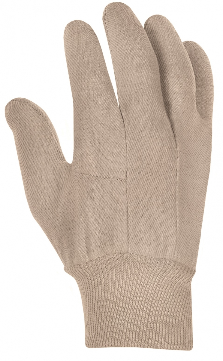 BIG-Baumwoll-Köper-Arbeits-Handschuhe, rohweiß