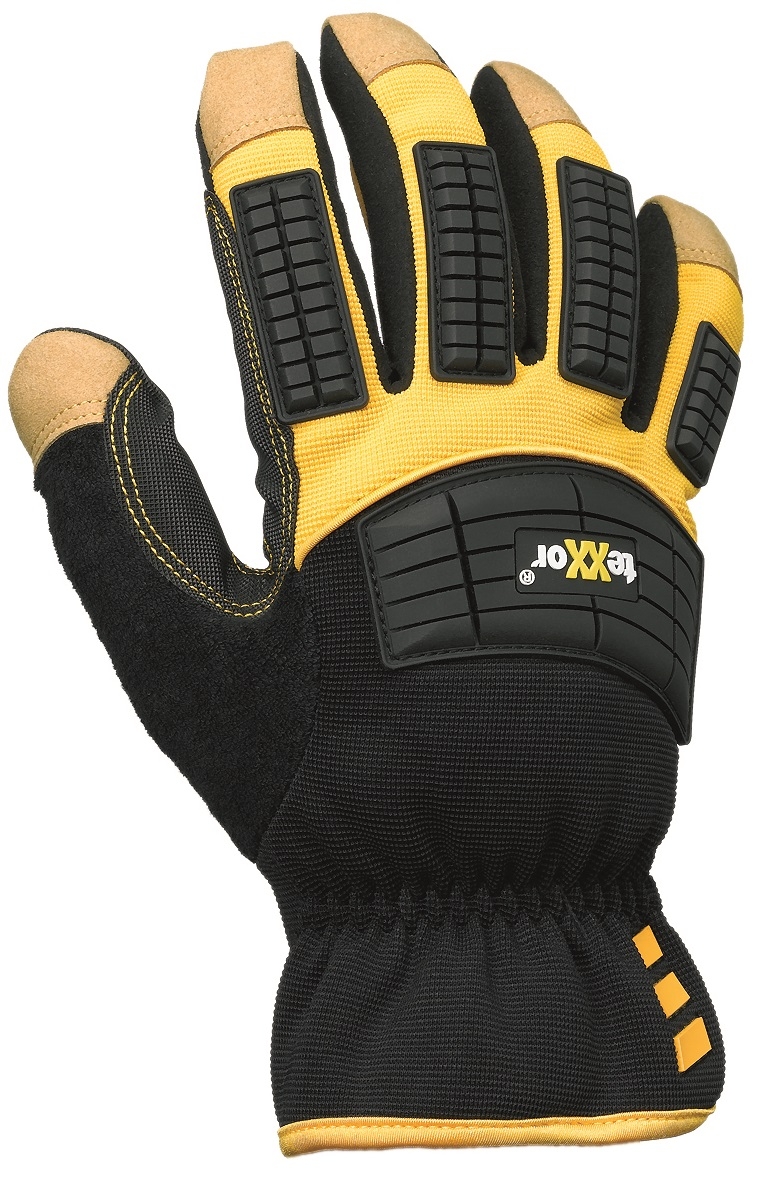 BIG-TEXXOR-Hirsch-Leder-Arbeits-Handschuhe, Ocala, gelb/schwarz