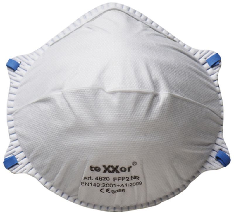BIG-TEXXOR-Feinstaubmaske, ohne Ventil, FFP 2, Box: 20 Stück, VE: 12 Boxen/Karton
